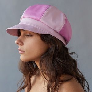 Frankie Faux Leather Cabbie Hat